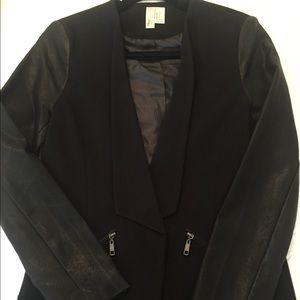 Forever 21 faux leather sleeve blazer. Sz S